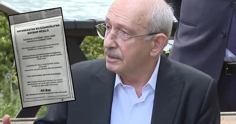 Kurban parasıyla gazeteye ilan veren vatandaş Kılıçdaroğlu’na seslendi Sözcü Gazetesi