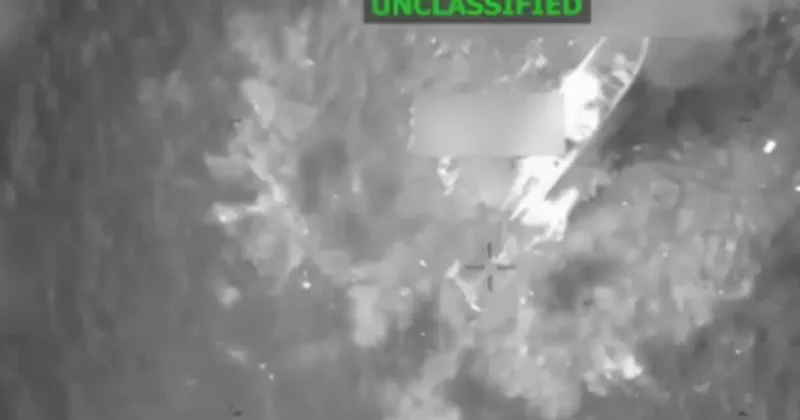 Pasifik te uyuşturucu yüklü tankere saldırı! ABD görüntüleri paylaştı