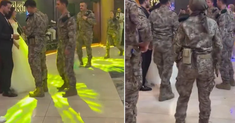 Gelin özel harekatçı olunca düğüne böyle geldiler