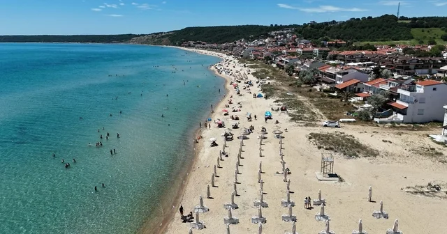 Saros Körfezi ndeki sahillerde bayram yoğunluğu Edirne Haberleri