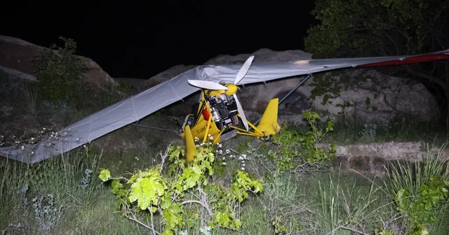Kapadokya da microlight hava aracı zorunlu iniş yaptı: 2 yaralı Nevşehir Haberleri