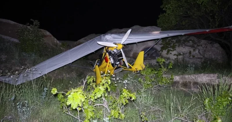 Kapadokya’da microlight hava aracı zorunlu iniş yaptı: 2 yaralı