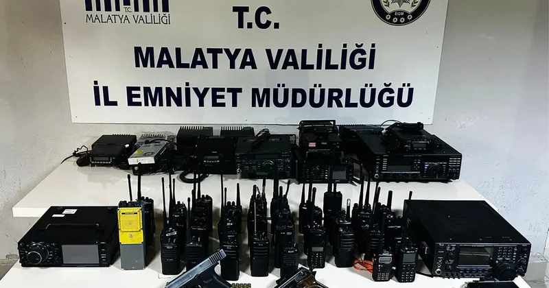 Malatya da emniyet frekanslarını dinleyen 6 şüpheliye operasyon