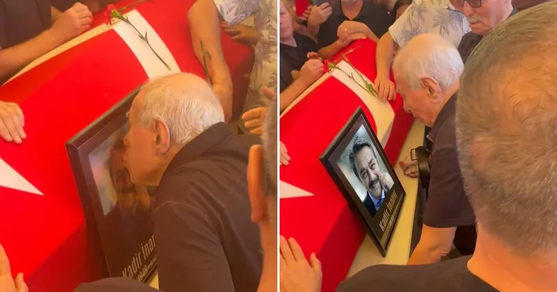 İlyas Salman, Kadir İnanır ın fotoğrafını öperek gözyaşlarına boğuldu