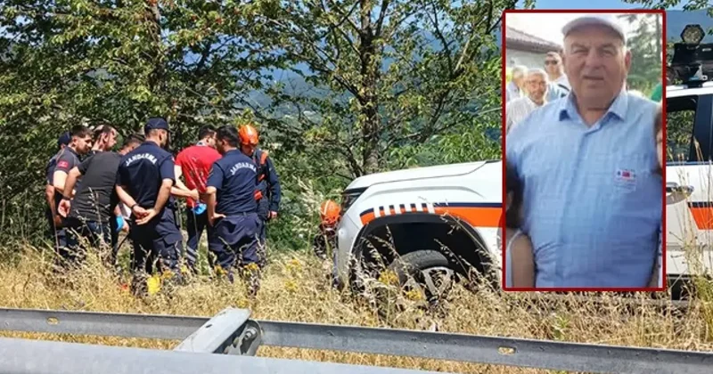 Şarampole devrildi! 72 yaşındaki motosikletin sürücüsü öldü