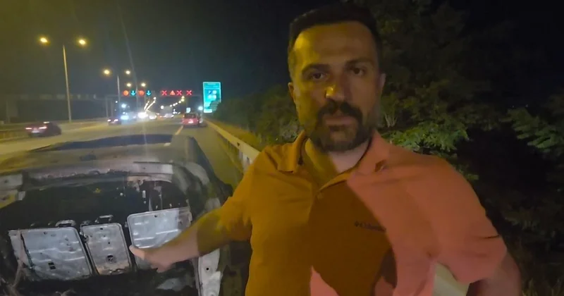 Elektrikli otomobilde faciaya ramak kala! Aile saniyelerle kurtuldu