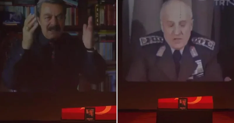 Kadir İnanır ı anma töreninde Kenan Evren gerilimi! Bir kişi salondan çıkarıldı