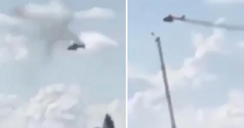 14 kişinin hayatını kaybettiği helikopter kazası kamerada