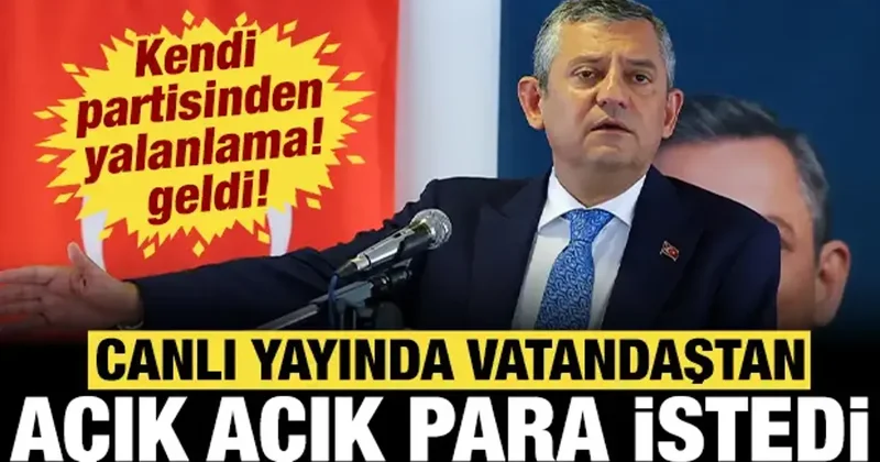 Özgür Özel canlı yayında vatandaştan para istedi: Partisinden yalanlama geldi!