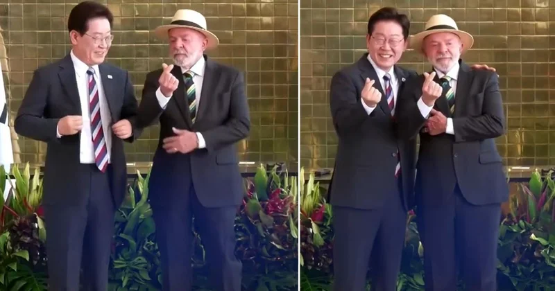 Diplomaside alışılmadık an! İki lider kameralara böyle poz verdi