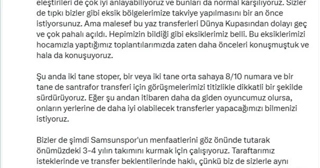 Yüksel Yıldırım: 2 3 yıl içinde ligin ilk 5 inde kalıcı olacağız Samsun Haberleri Habertürk Yerel Haberler