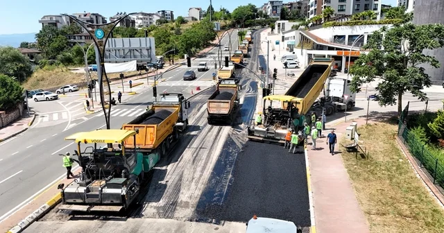 Santral Rampası na 9 bin 350 tonluk asfalt dokunuşu Kocaeli Haberleri Habertürk Yerel Haberler