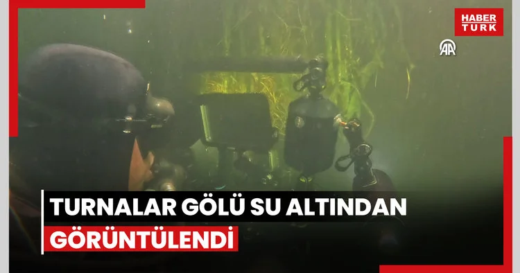 Yüzen adalara ev sahipliği yapan Turnalar Gölü su altından görüntülendi