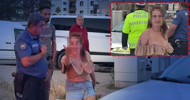 Kayseri de alkollü kadın sürücü polis ekiplerine zor anlar yaşattı: Ehliyeti iptal edildi!