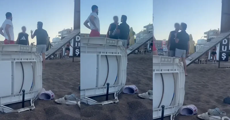 Talebi reddedilince kürekle saldırdı! Plajda şaşkınlık yaratan anlar