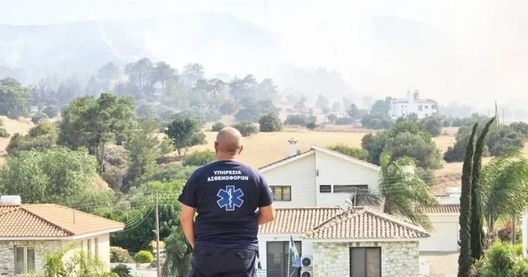Rumlar tatbikatta yangın çıkardı