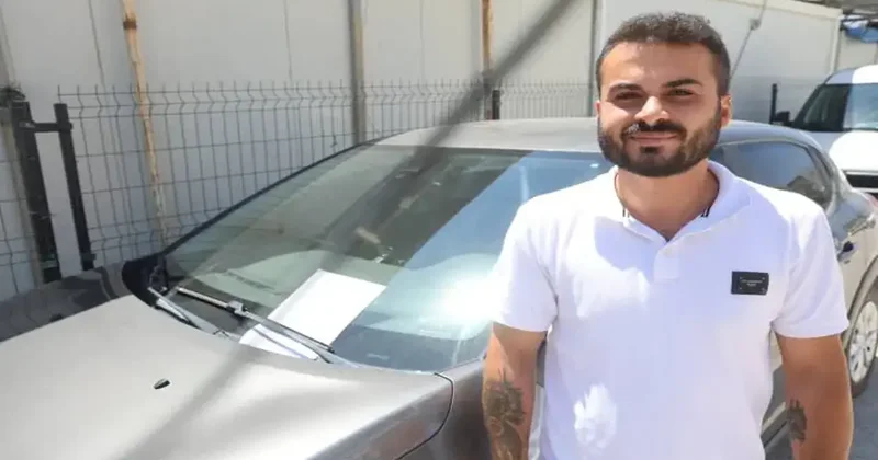 Sergilediği davranışla, çarptığı araç sahibinin duasını aldı