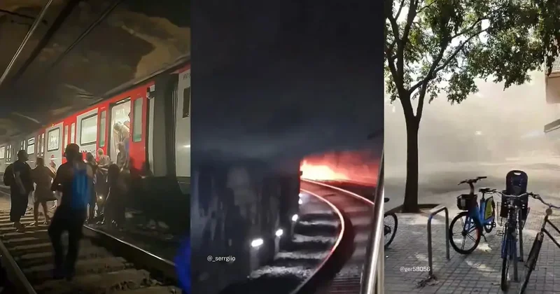 Barselona da metro kabusu! Yangın her tarafı sarınca mahsur kaldılar: 200 metre yürüyüp...