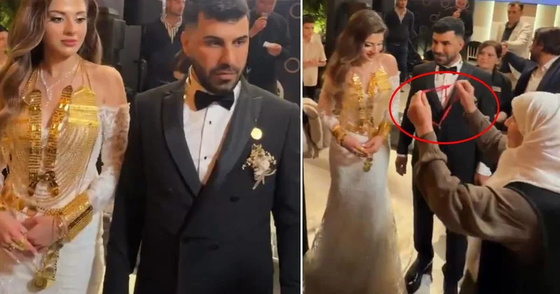 Kayınvalidenin geline taktığı hediye düğüne damga vurdu
