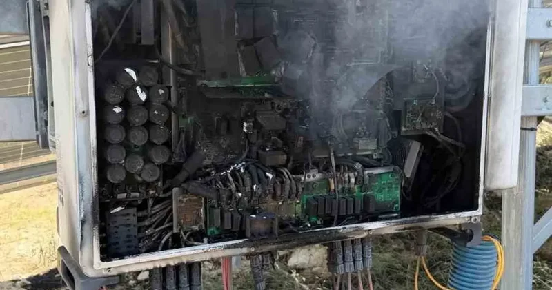 Burdur’da güneş enerji santralindeki trafo yangını otluk alana sıçradı