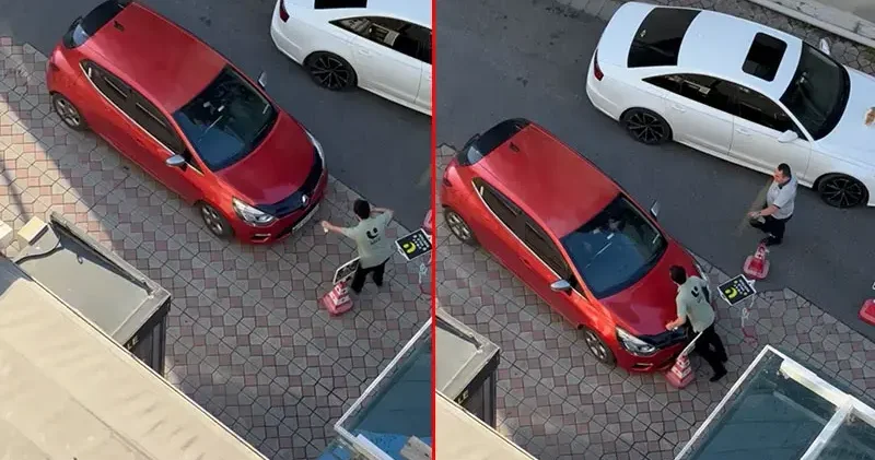 Kağıthane’de hastanede otopark ücretine itiraz etti; aracını valenin üzerine sürdü