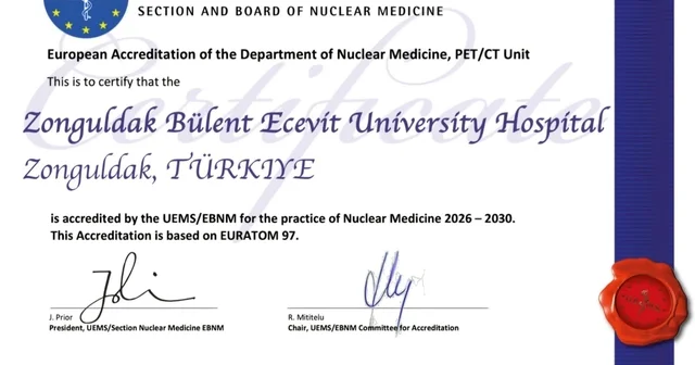 ZBEÜ Hastanesi PET/CT Ünitesine Avrupa akreditasyonu Türkiye den bu akreditasyona sahip tek hastane oldu Zonguldak Haberleri Habertürk Yerel Haberler