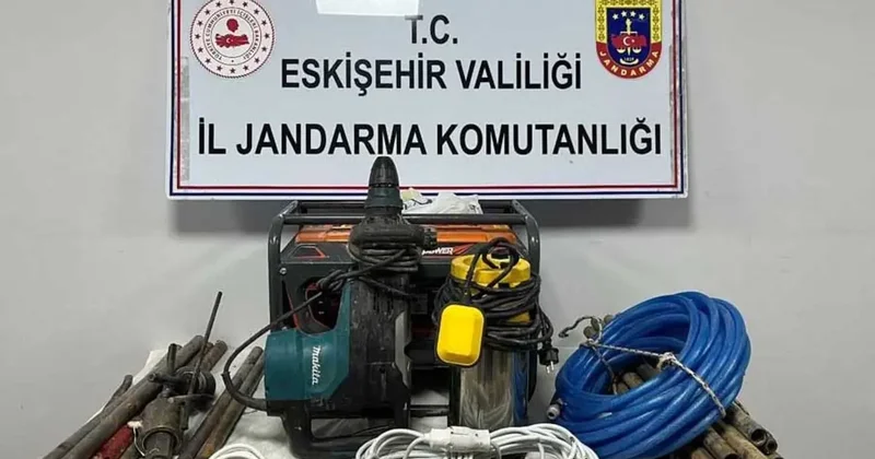 Eskişehir’de kaçak kazı yapan 5 şüpheli suçüstü yakalandı