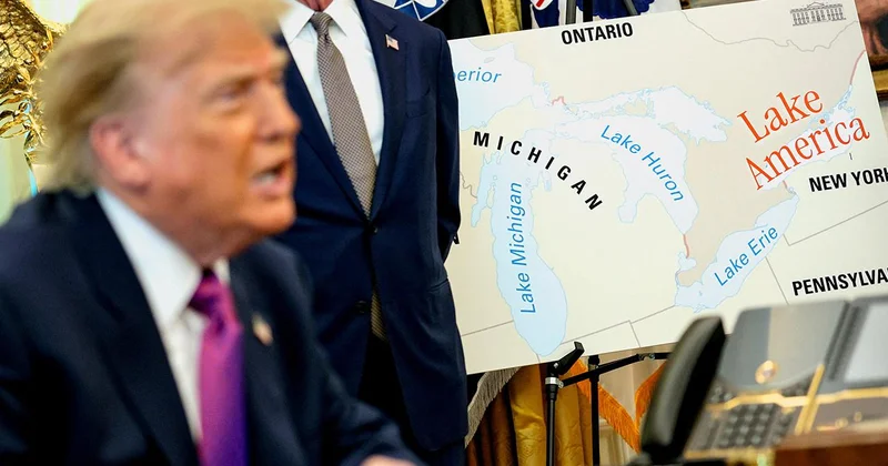 Trump Ontario Gölü nün adını Amerika Gölü olarak değiştiren kararnameyi imzaladı