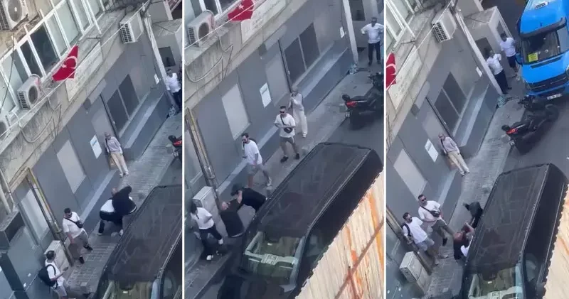Şişli’de motosiklet sürücüsünün bıçaklandığı yol verme kavgası kamerada
