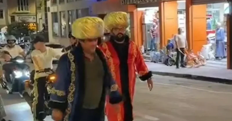 Sinop’ta padişah kostümüyle sıra dışı yürüyüş