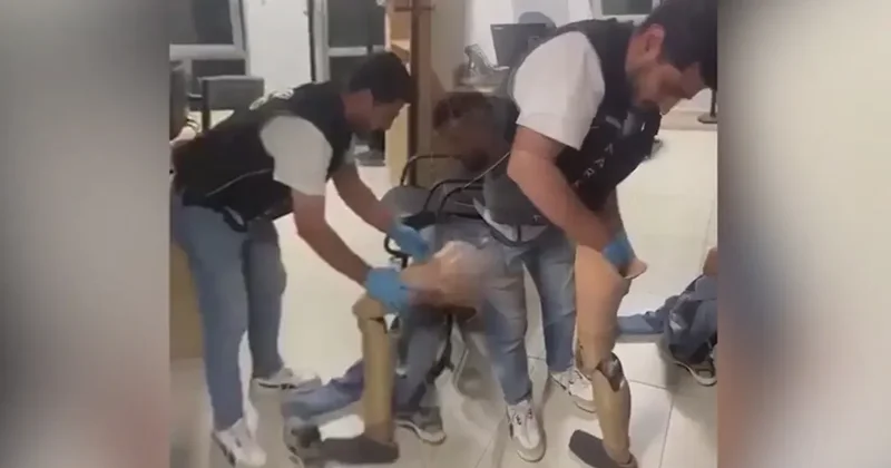 Protez bacağında uyuşturucu taşıdı! Gişelerde yakalandı