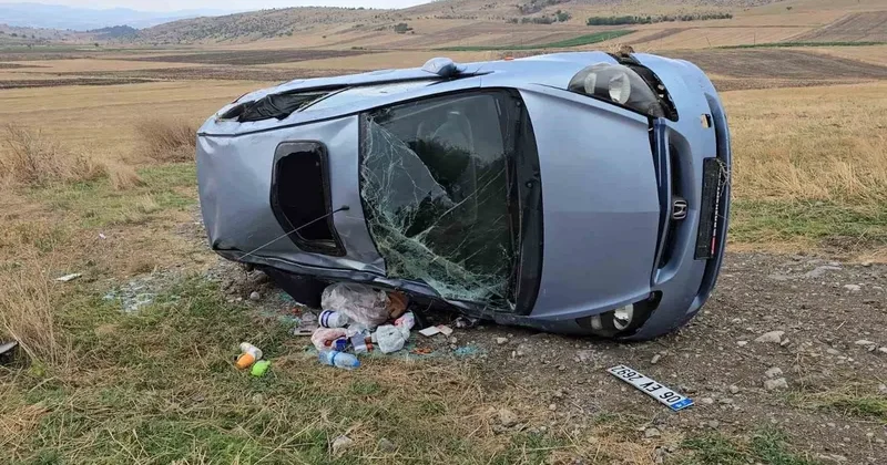 Samsun’da otomobil şarampole devrildi: 1’i bebek 3 yaralı