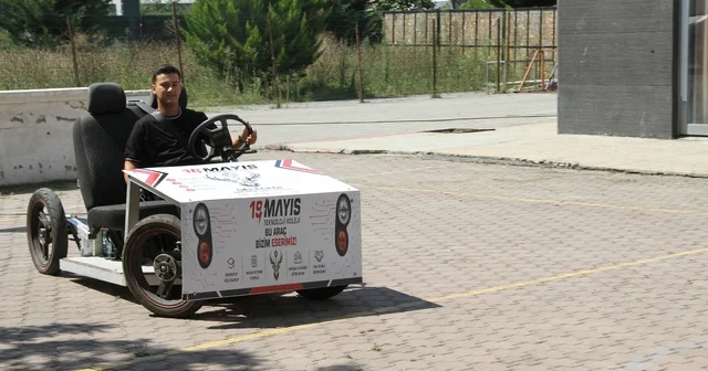 Hurdayı teknolojiye çevirdiler Öğrenciler kendi elektrikli araçlarını yaptı Samsun Haberleri Habertürk Yerel Haberler