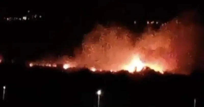 Denizli’de ovalık alanda yangın paniği