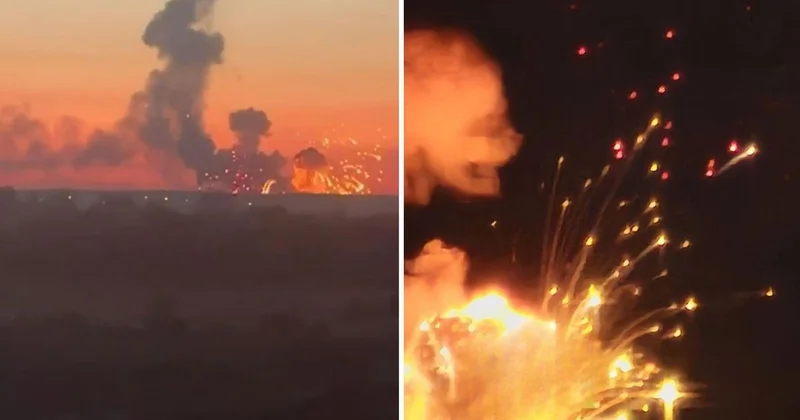 Rusya, Kiev deki kritik tesisi vurdu! Gökyüzünden ateş yağdı