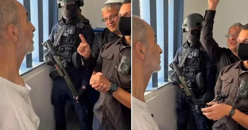 Ben Gvir cezaevine girip kamerayı açtı: Seni öldürmek istiyorum