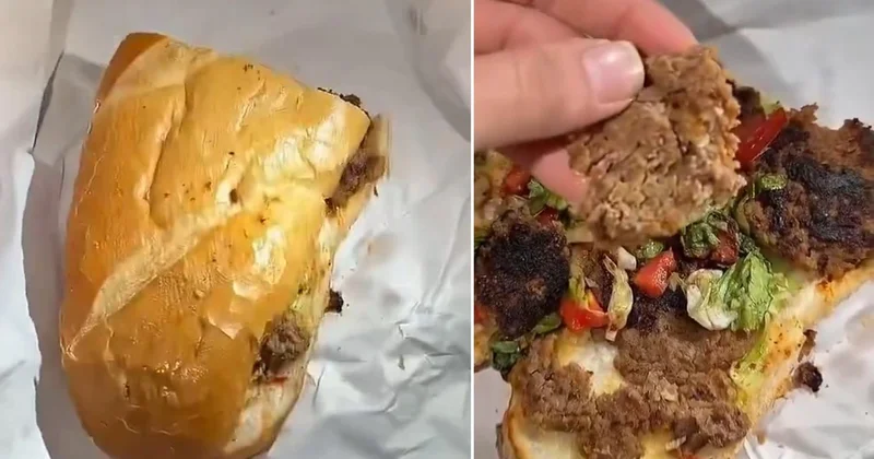 Köfte ekmek sipariş etti, içinden çıkanlara inanamadı
