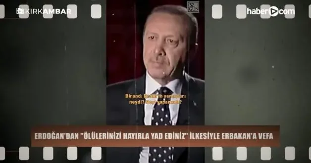 Erdoğan dan Ölülerinizi hayırla yad ediniz ilkesiyle Erbakan a vefa