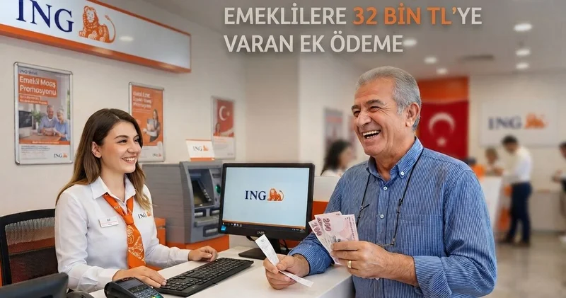 ING’den 32 bin TL’ye varan emekli banka promosyonu imkanı! 2026 ING Bank SSK ve Bağ Kur emekli maaşı promosyonu ne kadar, kaç TL?