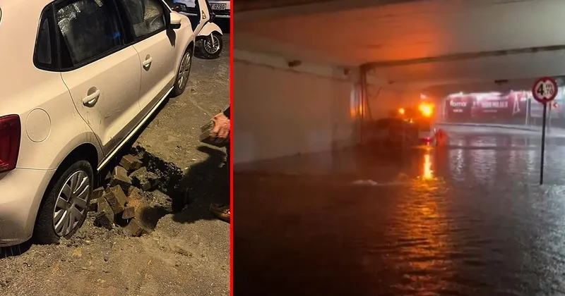 İstanbul ve Ankara da sağanak: Yollar çöktü, toprak kaydı, evleri su bastı