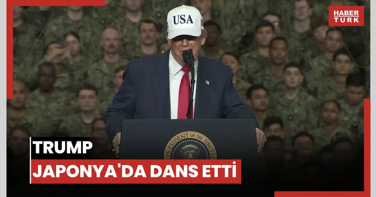 Trump Japonya da dans etti