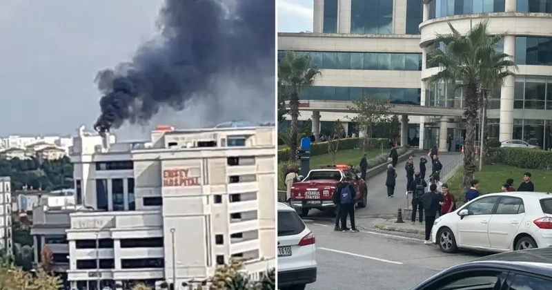 İstanbul da hastanede korkutan yangın! Dumanlar gökyüzüne yükseldi