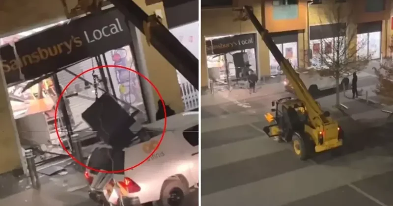 İş makinesi ile ATM çaldılar
