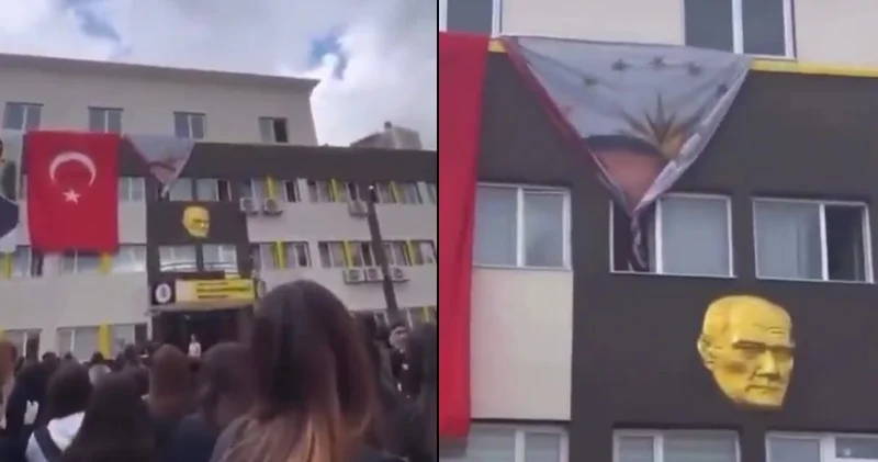 Okulda Erdoğan posterine alkışlı protesto