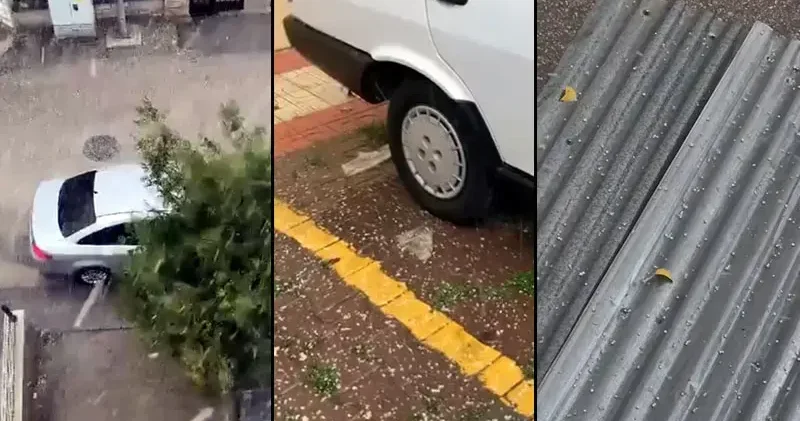 Ankara da 2 ilçede dolu yağdı