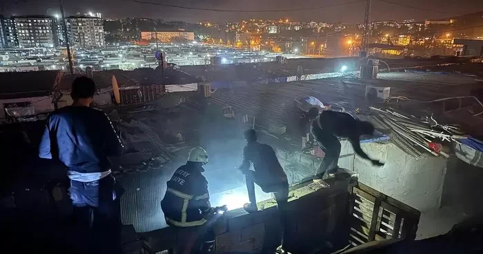 Kırıkhan’da konteyner yangını