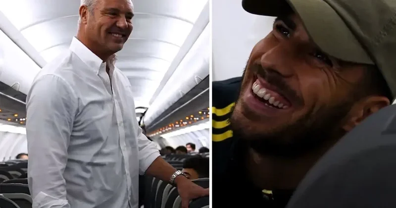 Sadettin Saran takım uçağında! Asensio ile arasında geçen diyaloğa beğeni yağıyor