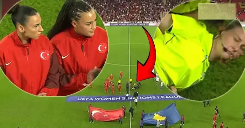 Türkiye Kosova maçında korku dolu anlar! Orta hakem Michalina Diakow bayıldı Fanatik Gazetesi Futbol Haberleri Spor
