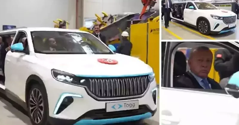 Cumhurbaşkanı Erdoğan törene Togg un limuzin modeli ile geldi!