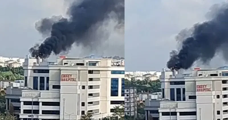 Pendik te hastanede yangın